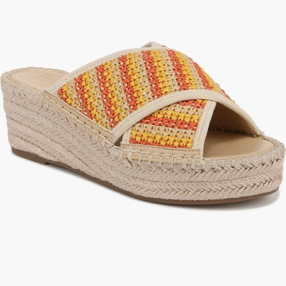 Vacay Vibes🆕Franco Sarto Pacifica Espadrille Platform Wedge Sandal ::NIB::